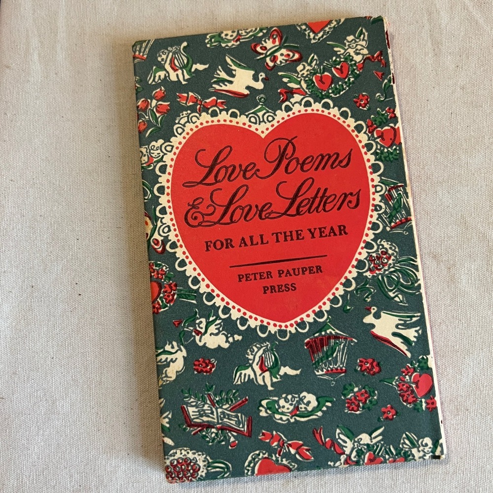 VTG 1950s Love Poems & Love Letters For All The Year Peter Pauper Press USA BOOK